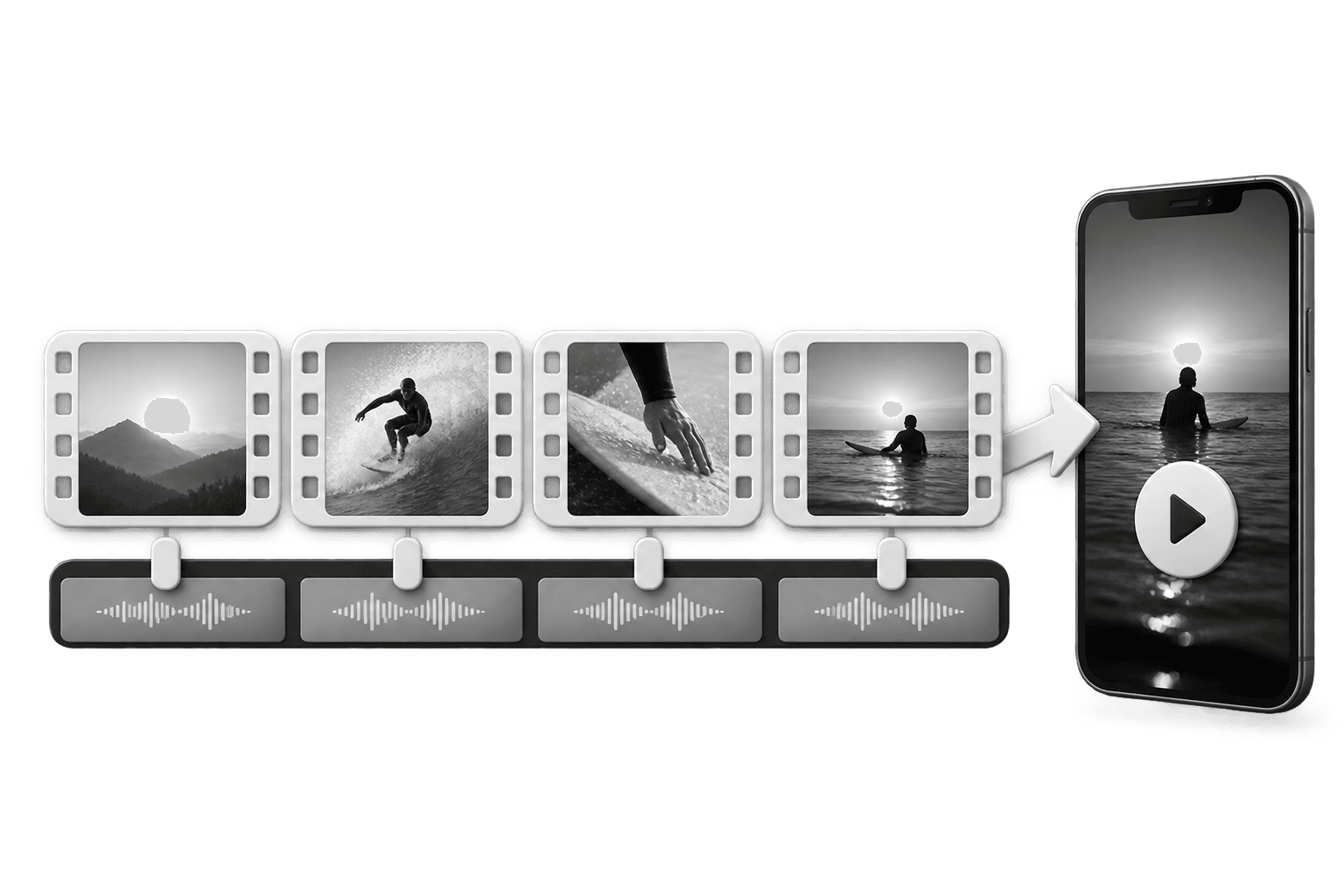Инфографика услуги «Монтаж коротких видео — Reels, Shorts, Клипы»